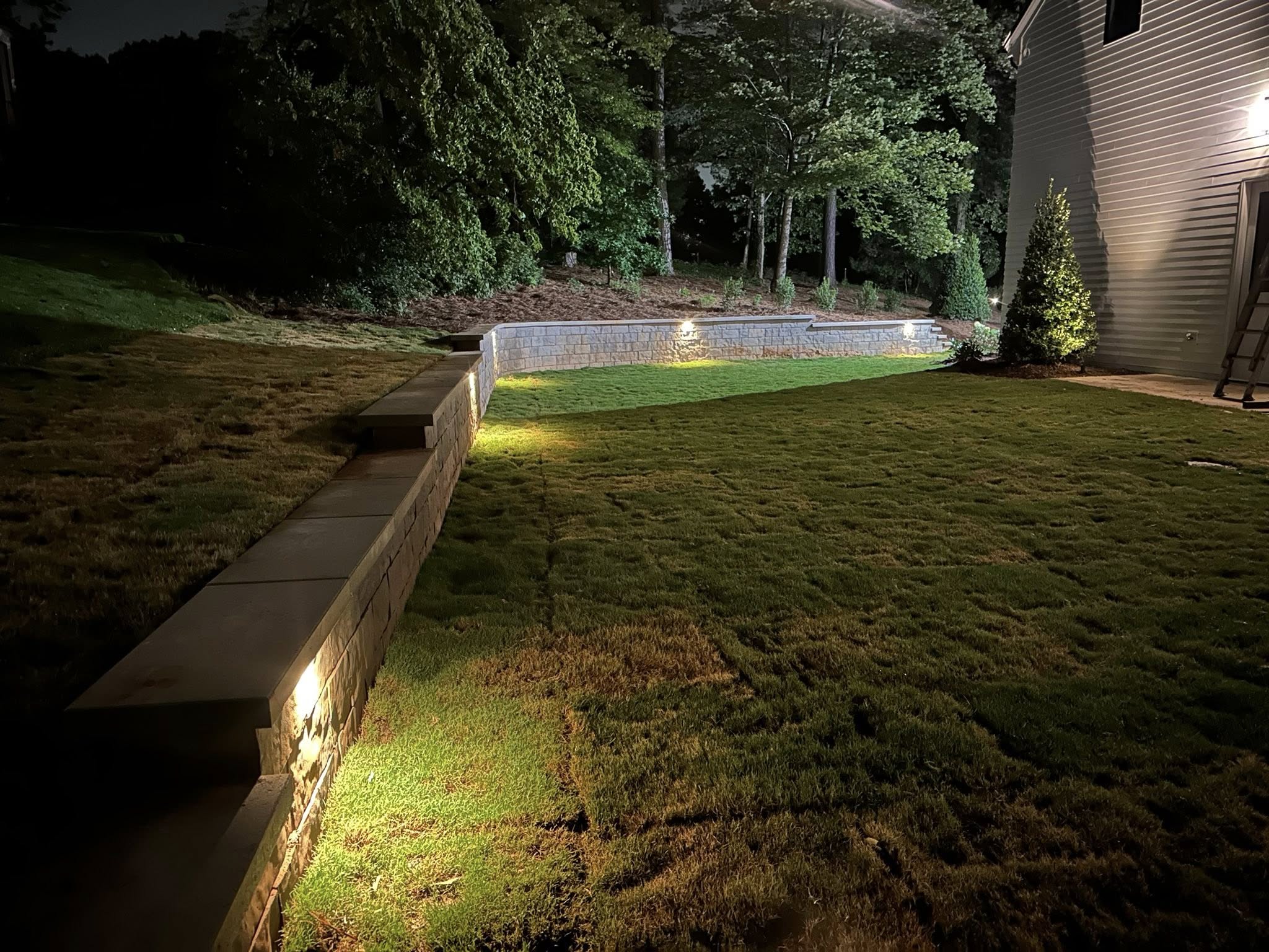 Irrigation lawn trench